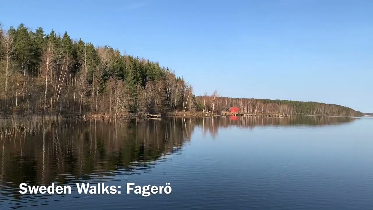 Nature walk in Sweden: Fagerön. Sörmlandsleden section 29. Walking video with birdsong and beauty