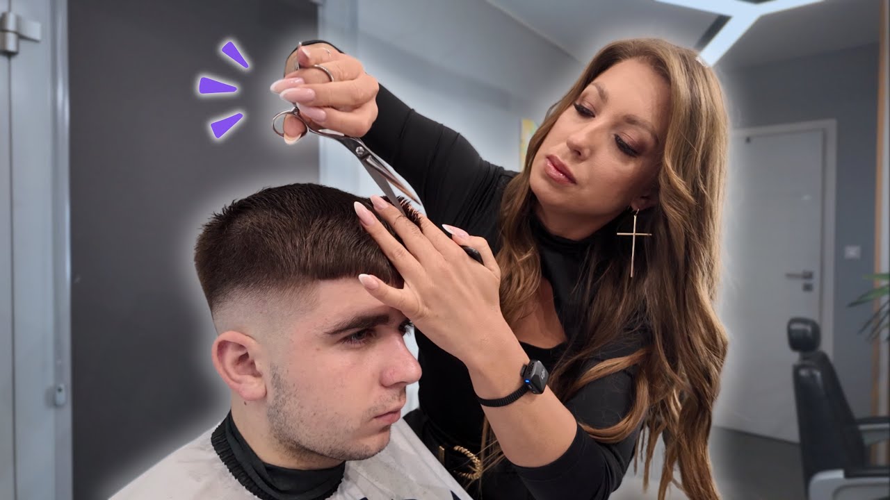 Sharp Short Haircut for a Young Man ✂️ | ASMR