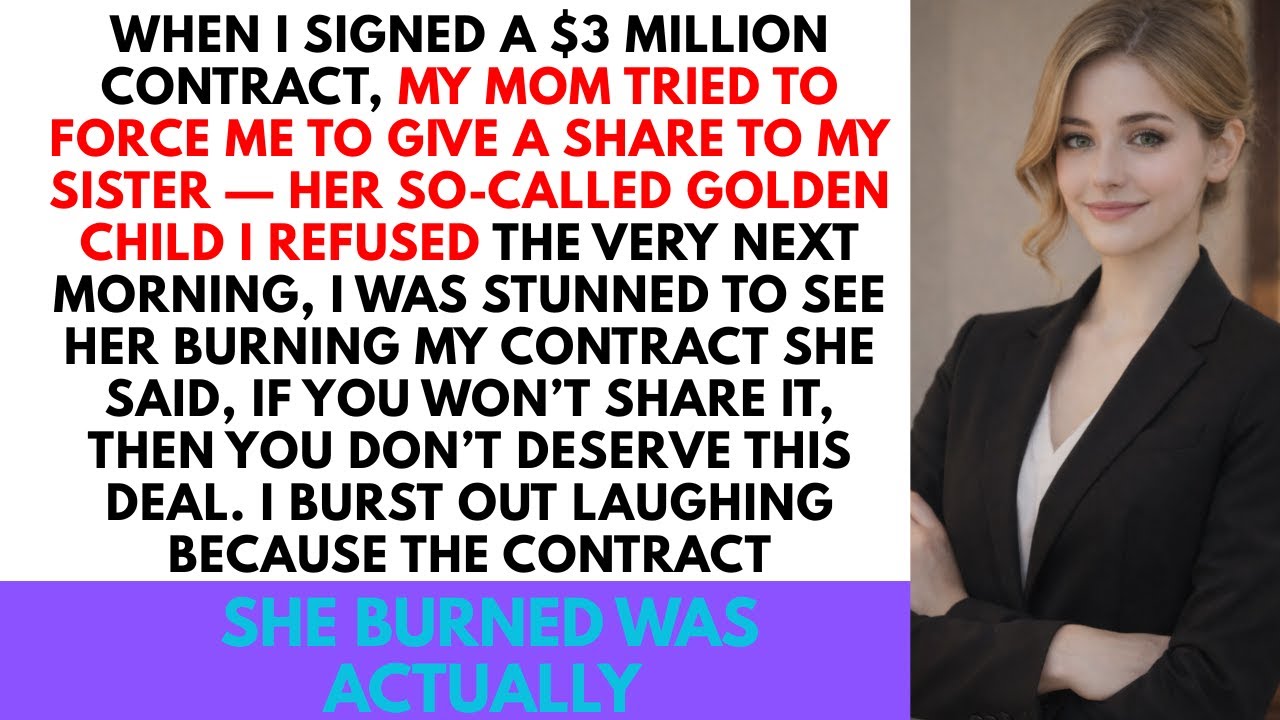 WHEN I SIGNED A $3 MILLION CONTRACT, MY MOM TRIED TO FORCE ME TO GIVE A SHARE TO MY SISTER I REFUSED