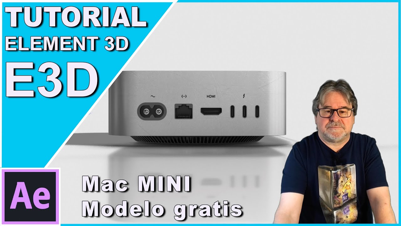 Mac MINI animation tutorial Element 3D | Modelo Gratis 🎁