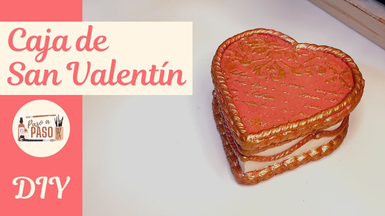 💖 CAJA CORAZÓN para SAN VALENTÍN | Decoración de TARTA fácil, económica y DIY 🍰✨