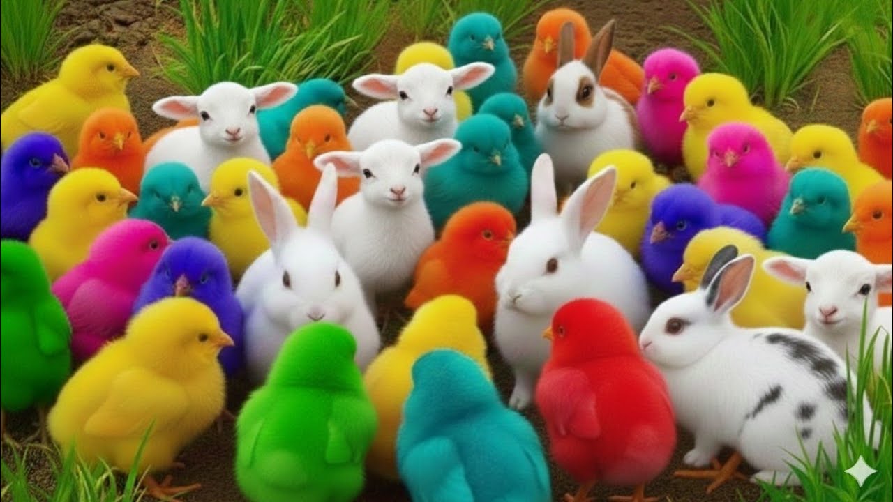 Tangkap Ayam Lucu, ayam warna warni, ayam rainbow, kelinci lucu, bebek lucu, ikan koi, Hewan Lucu