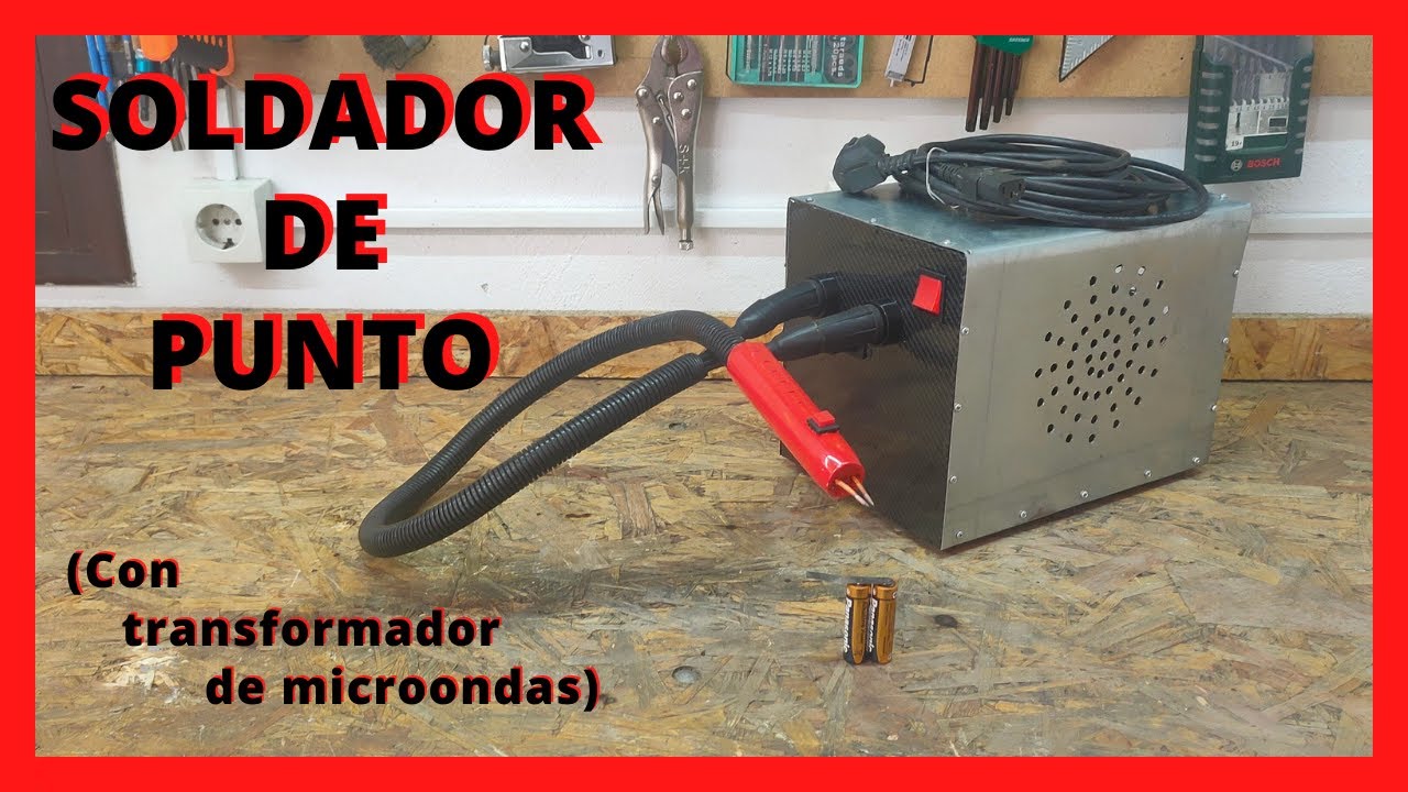 🔴SOLDADOR DE PUNTO CASERO (Con TRANSFORMADOR de MICROONDAS)