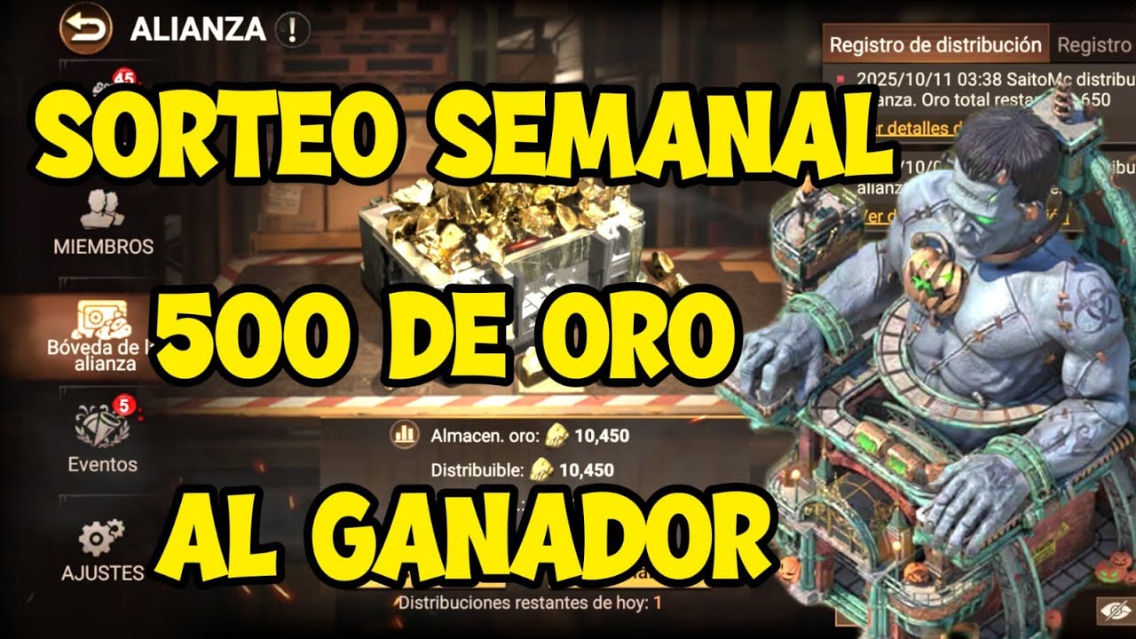 EVENTO QUINCENAL DEL ORO DOOMSDAY LAST SURVIVORS ESPAÑOL