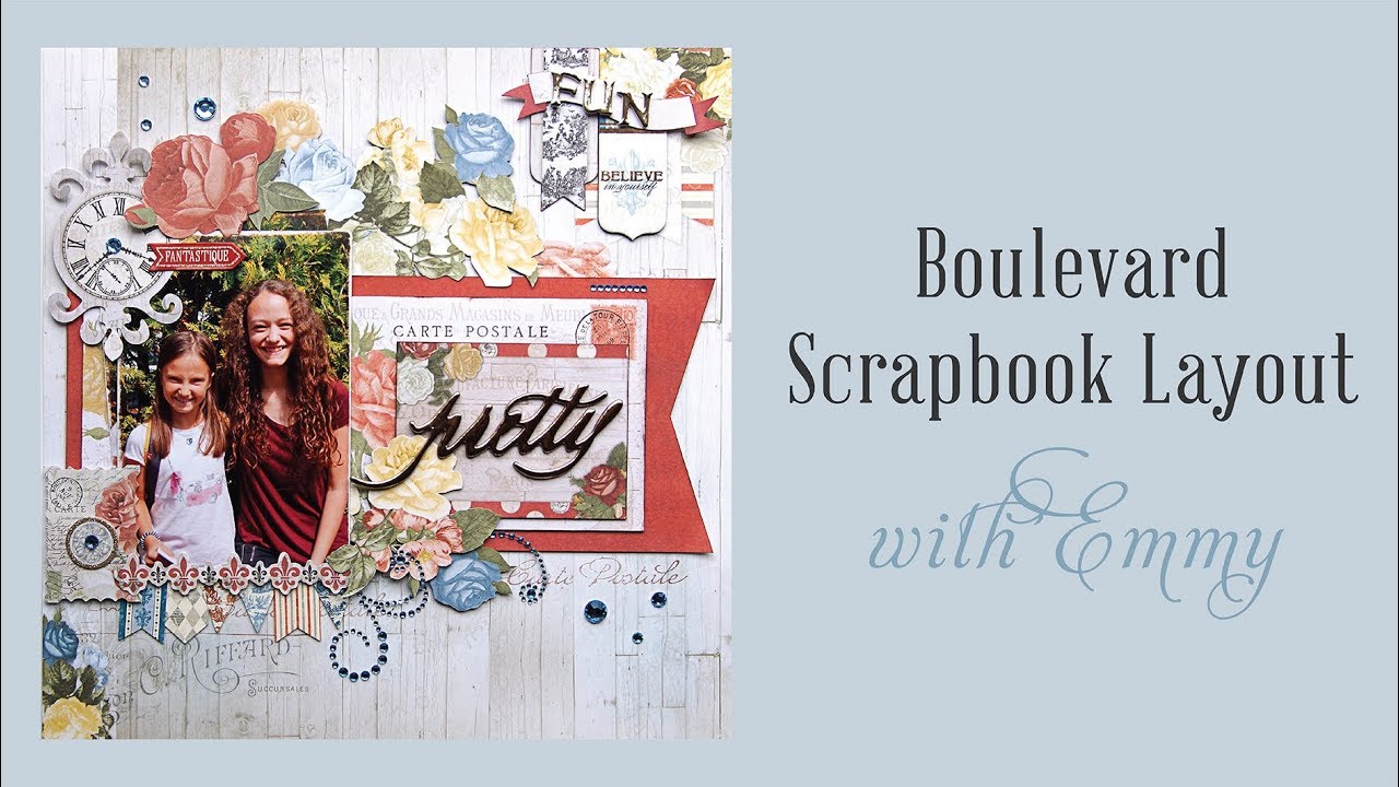BoBunny Boulevard Scrapbook Layout