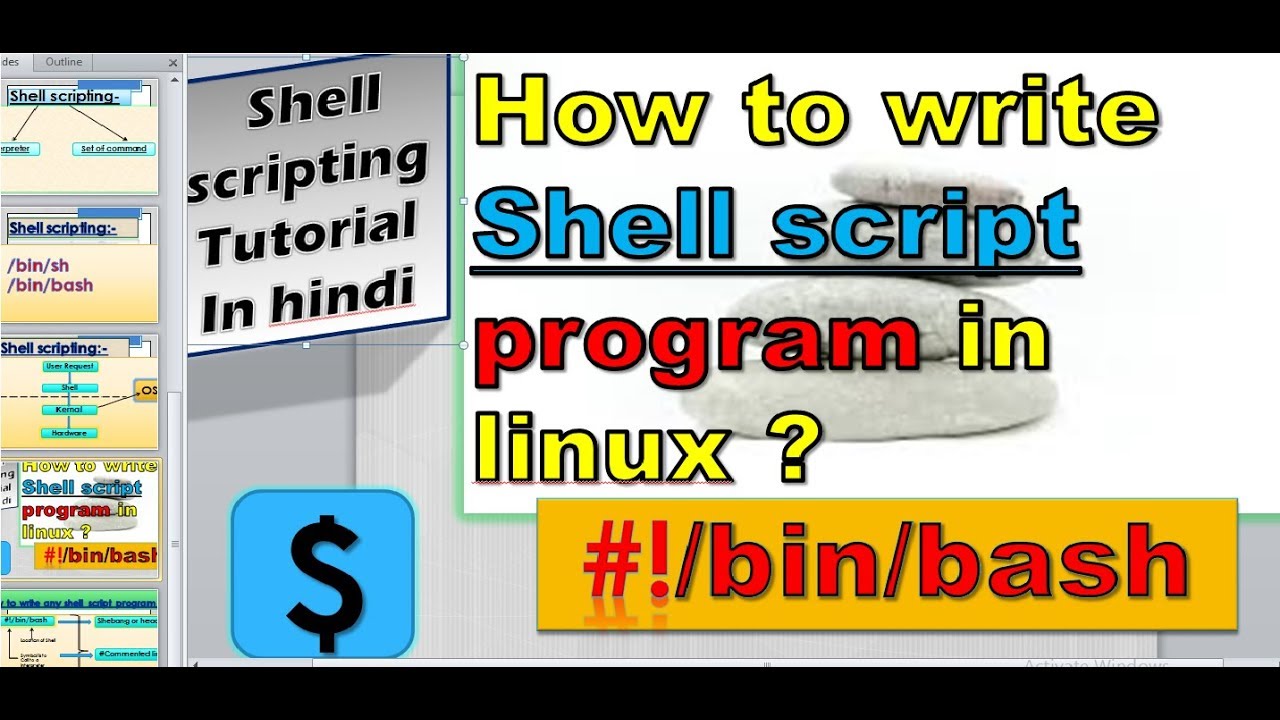 How to write shell scripting program in linux in hindi