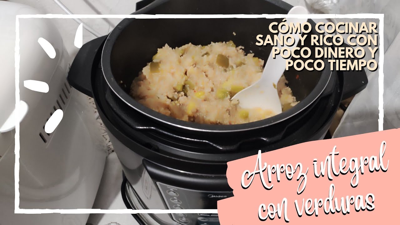 Olla a presión eléctrica Midea- Nueva receta- Arroz integral con verduras