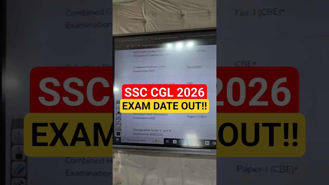 SSC CGL Exam Date 2026 Out | SSC New Calendar 2026-27 #ssccglexamdate2026 #sscnewcalendar202627 #ssc