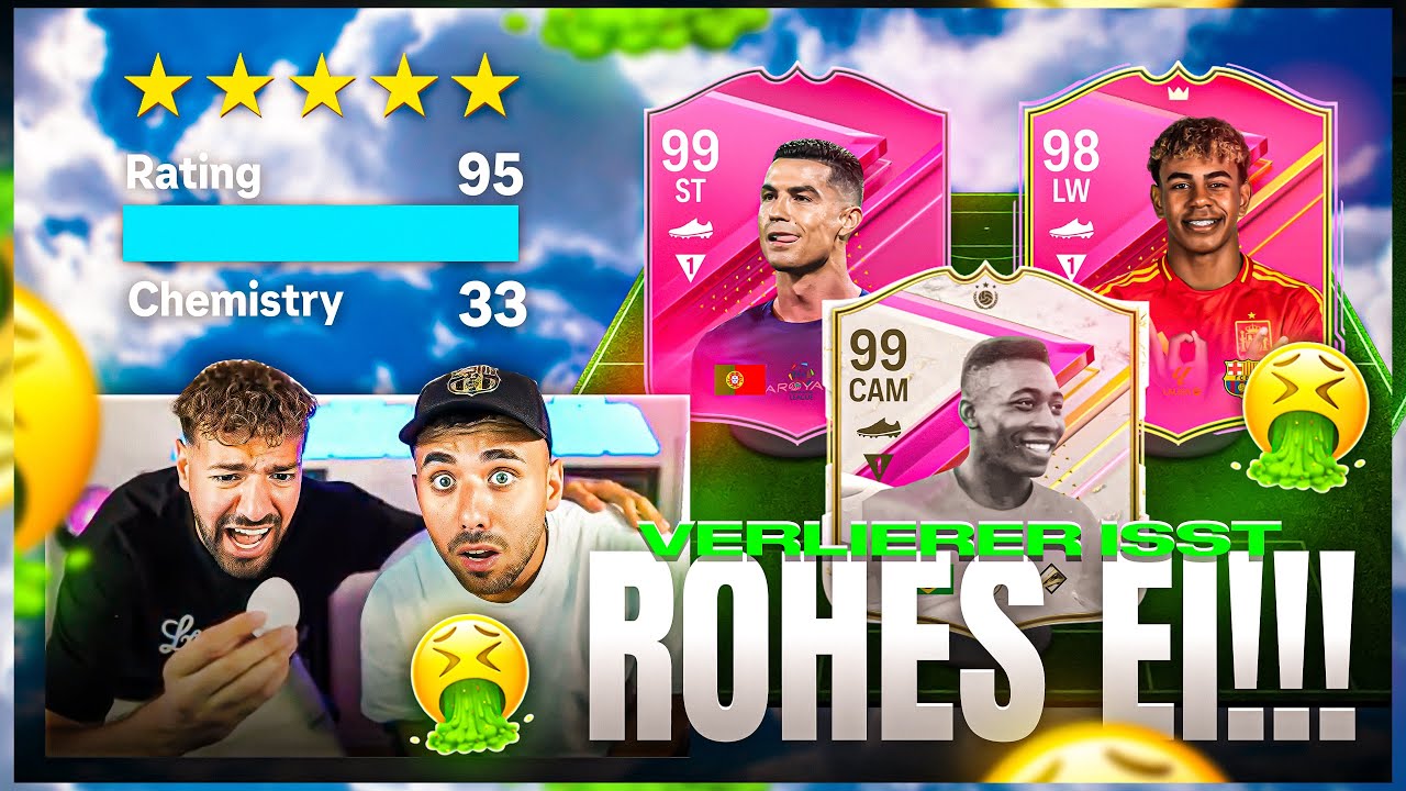 Wer muss VERGAMMELTES ROHES EI ESSEN vs WAKEZ😱🤮 FUT DRAFT CHALLENGE !!
