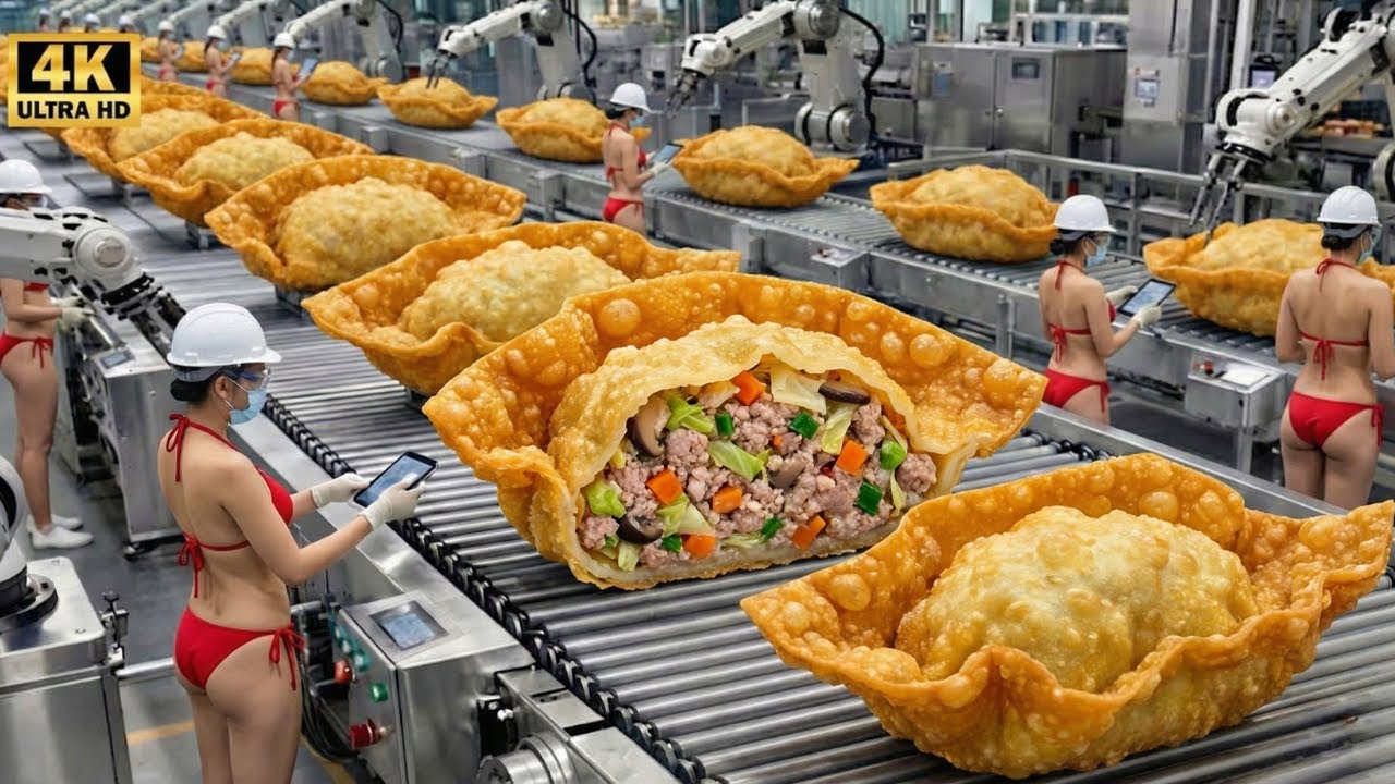 Inside A Modern Wanton Factory - How Fried Wantons Are Made