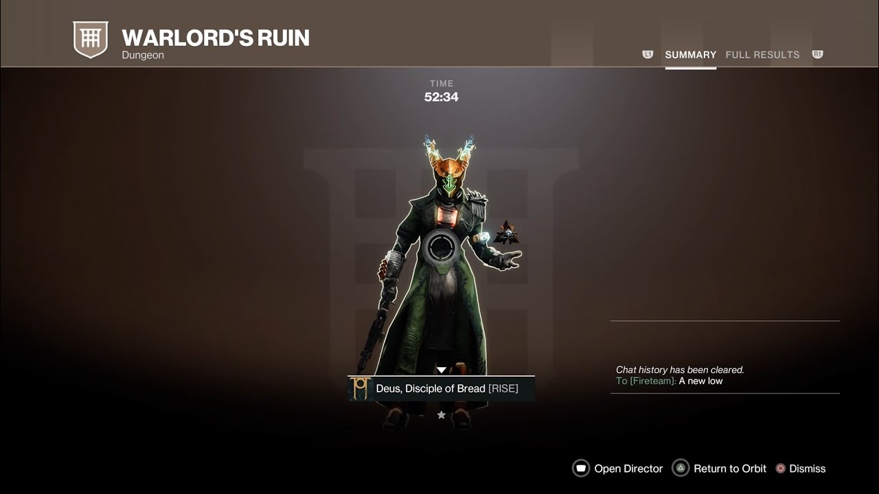 Solo Flawless Warlord's Ruin