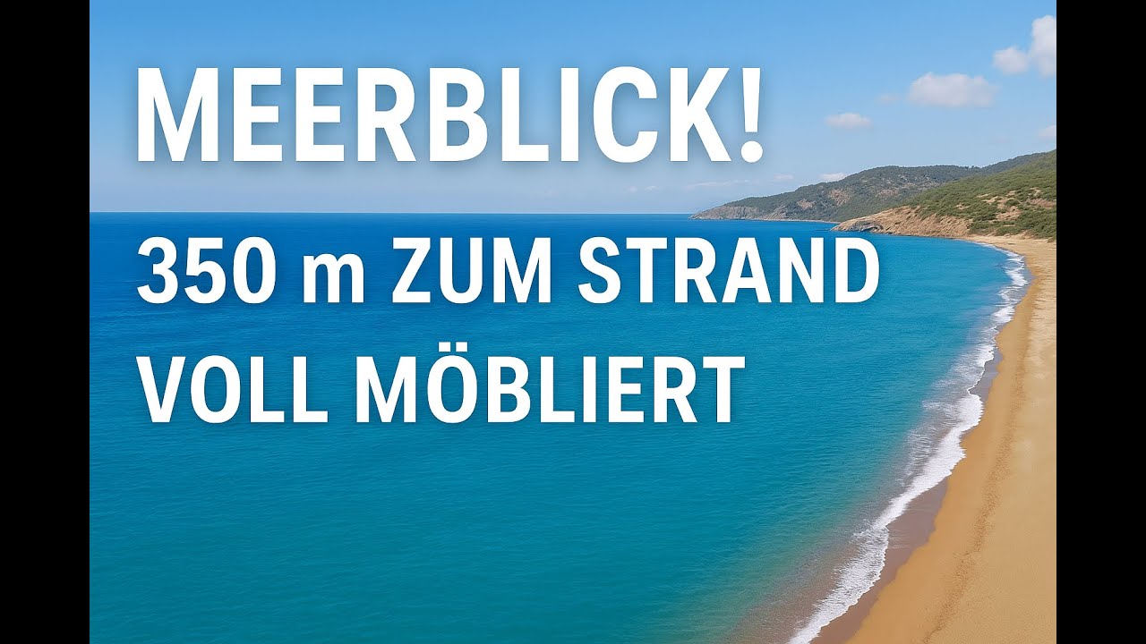 Meerblick! 3-Zimmer-Wohnung mit Terrasse & Pool in Gazipaşa &ndash; Voll m&ouml;bliert