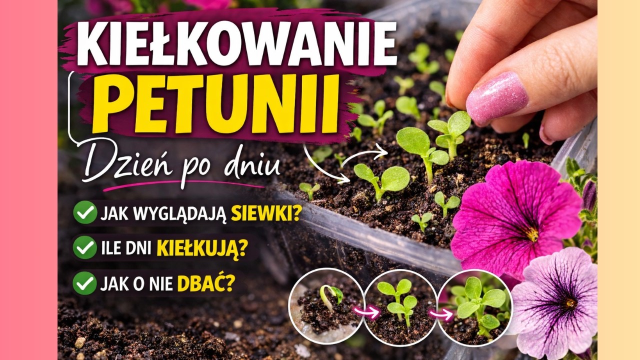 Petunia z nasion &ndash; kiełkowanie przez 13 dni 🌱 Wysiew petunii dzień po dniu
