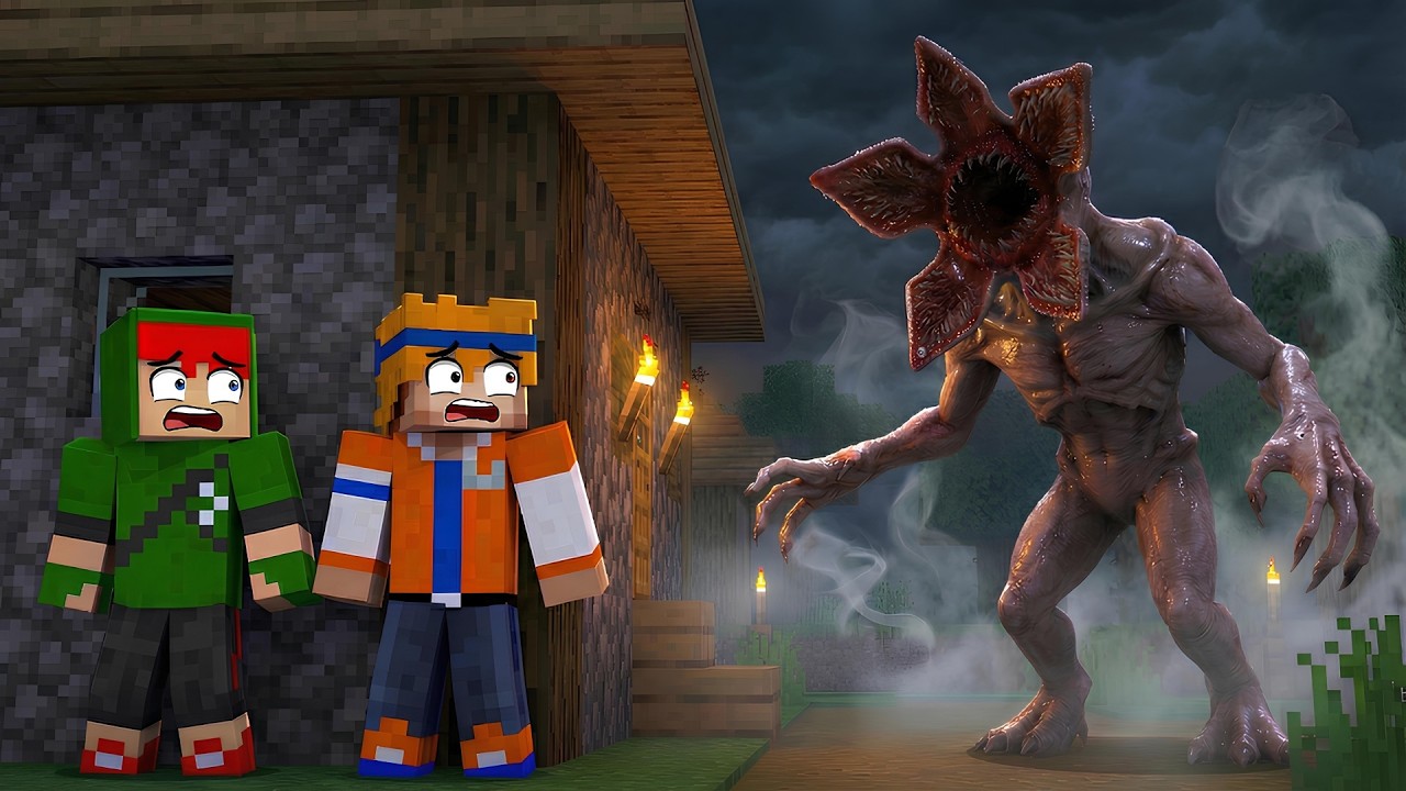 DEMOGORGON QUE EVOLUI ME LEVOU PARA O MUNDO INVERTIDO NO MINECRAFT!!