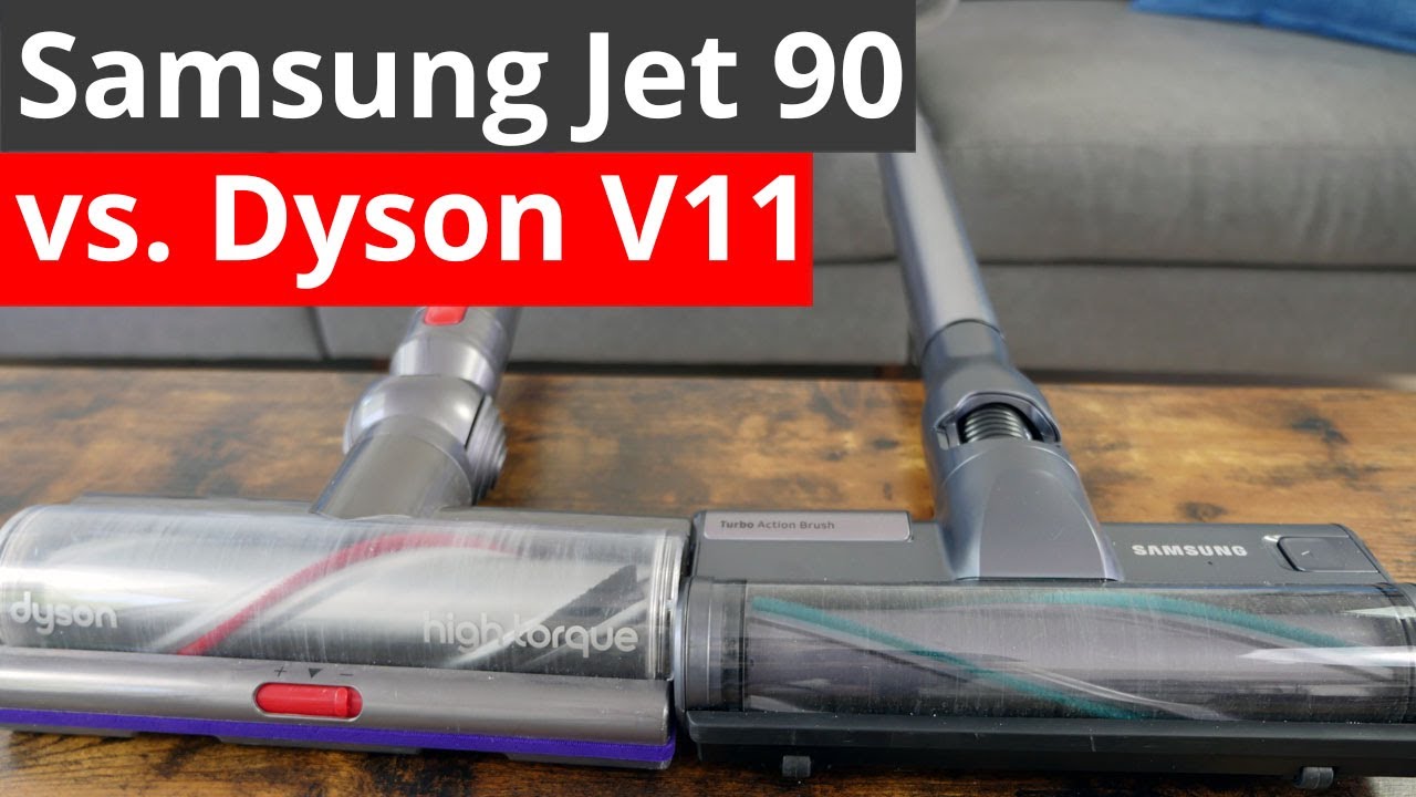 Samsung Jet 90 vs. Dyson V11 &mdash; Cleaning & Run Time Tests