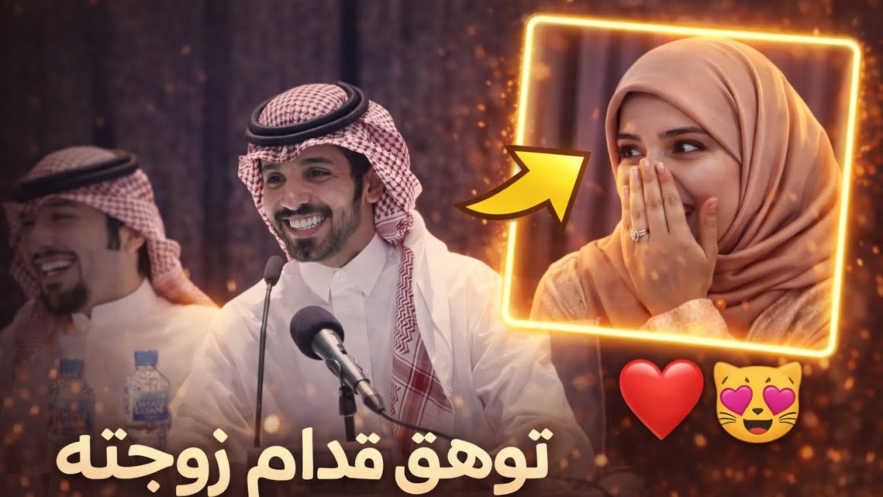 كان يقول قصيده غزليه وشاف زوجته وتوهق😂 ❤️ 