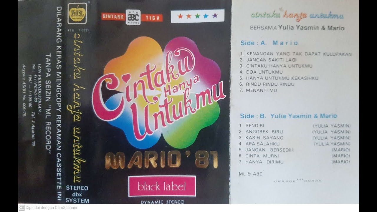 CINTAKU HANYA UNTUKMU ,MARIO 81 | SIDE A ,AUDIO JERNIH ,PRODUKSI PERTAMA