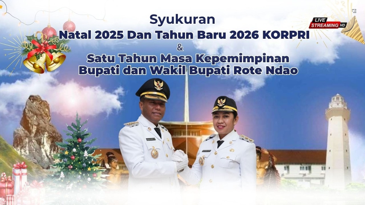 🔴 Live Syukuran Nataru KORPRI dan 1 Tahun Kepemimpinan Bupati & Wabup Rote Ndao