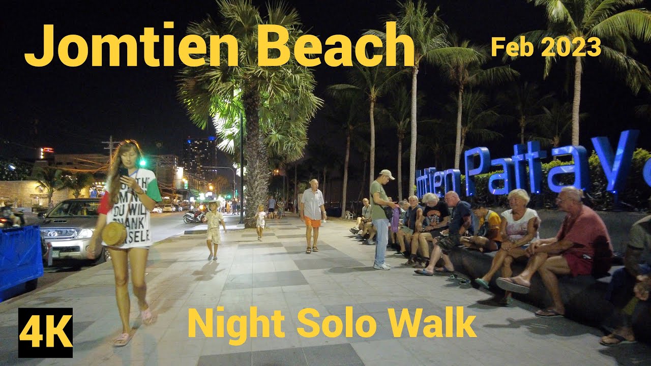 [4K] Pattaya, Jomtien Beach, 21 February 2023