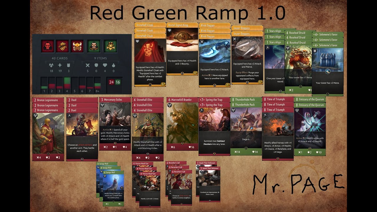 Artifact Deck Tech (2 minutes): Red Green Ramp + game play