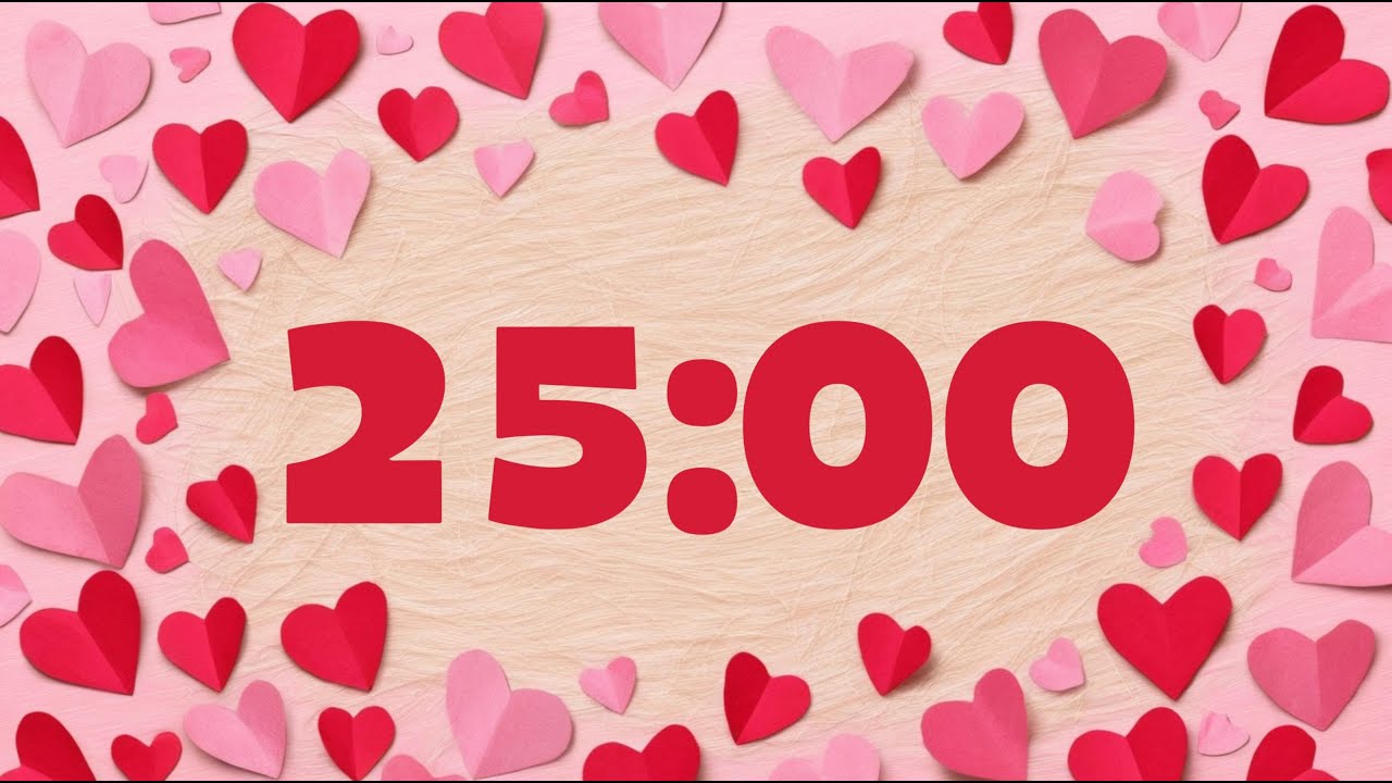 25 Minute Valentine's Day Timer with Music for Classrooms