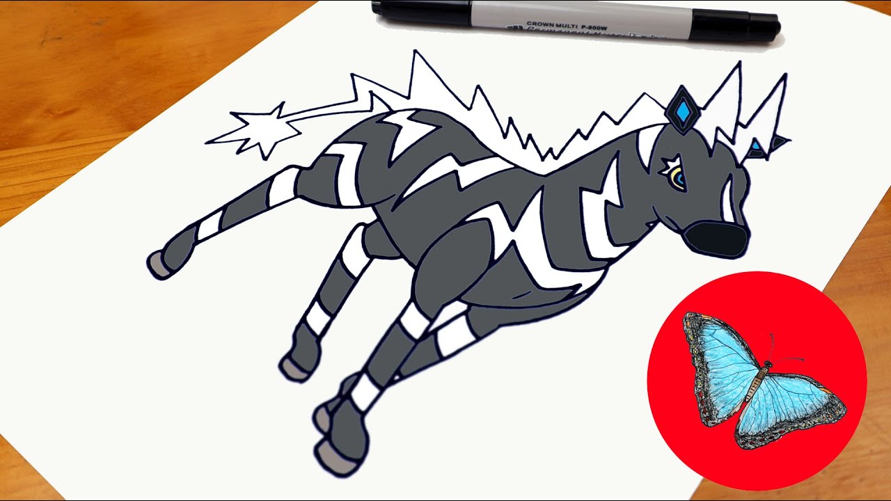 How To Draw Pokemon - Zebstrika Easy Step by Step