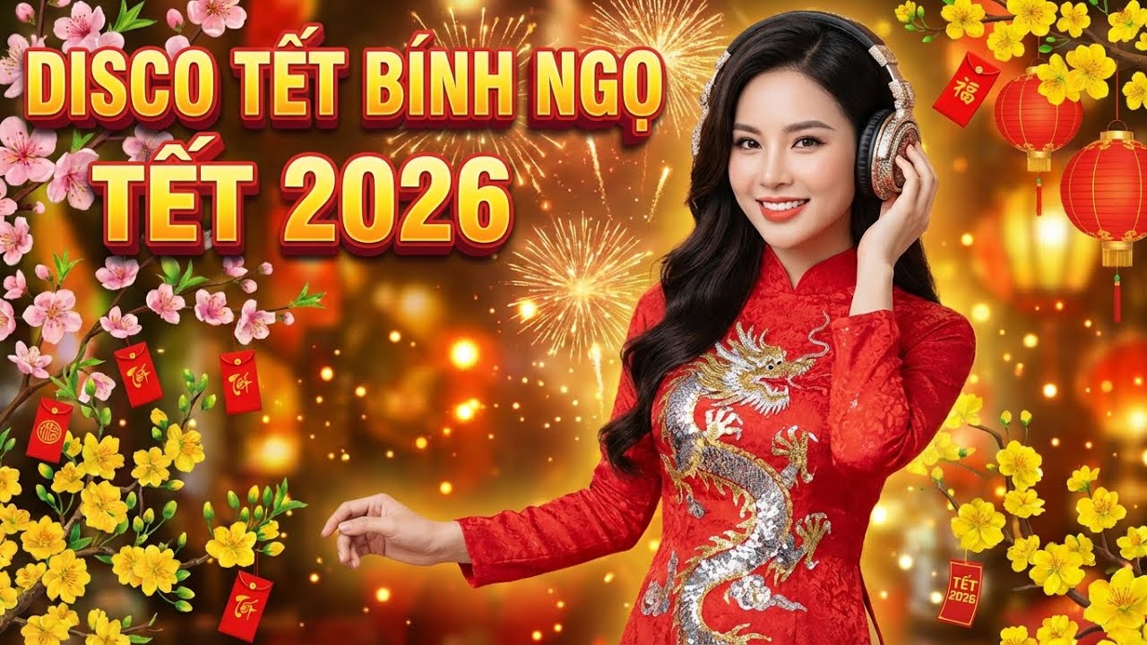 Nhạc Tết 2026 Disco Remix Cực Mạnh – EDM Xuân Bass Căng, Nghe Là Muốn Quẩy