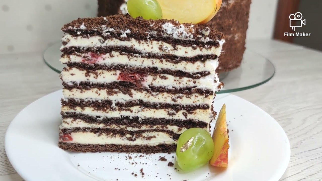 Tort de CASĂ cu foi de SPARTAC. Se topește în gură. Очень вкусный и лёгкий торт с вишней.Тает во рту