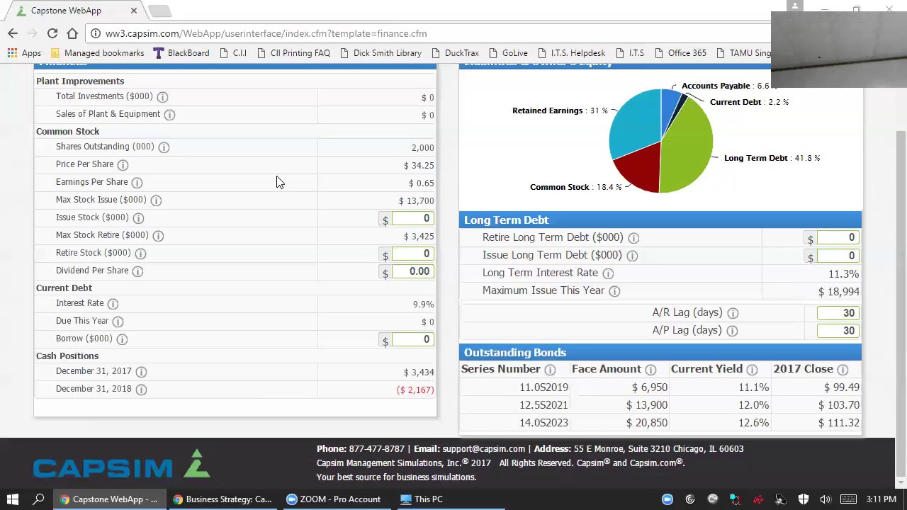 Business Strategy: Capstone Finance Function