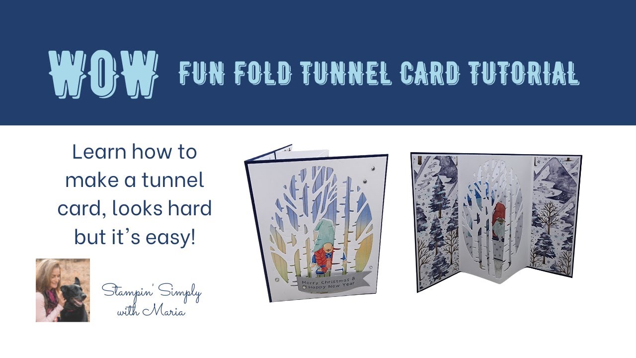 Fun Fold Tunnel Card Tutorial with Stampin' Up! Aspen Tree Dies