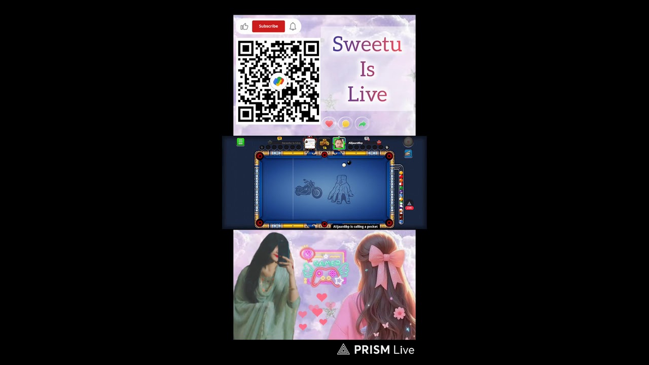 8 Ball Pool 🎱 Girl Gamer 💓 Sweetu is Live ♥️