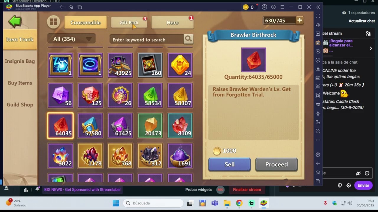 Castle Clash opening chests, boxes, bags... (30-6-2025)
