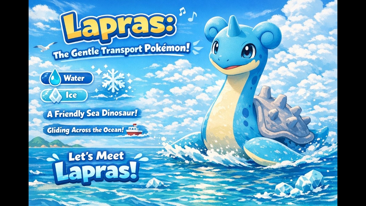 Lapras – The Gentle Transport Pokémon!