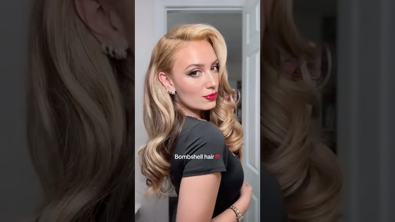 Bombshell hair, Hollywood waves⭐️ My favorite hairstyle always! ♥️ Products: Mane Magic Hair