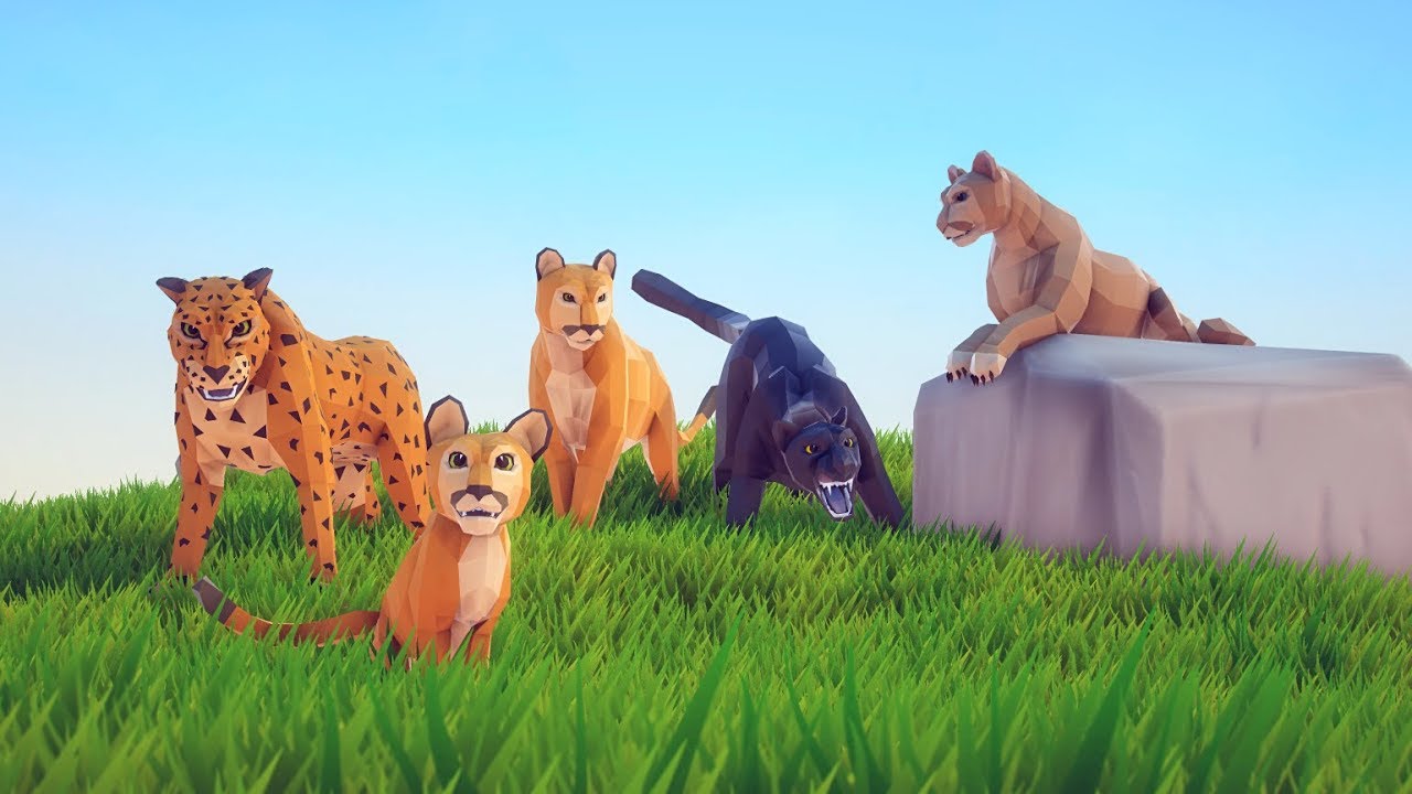 Poly Art: Cougar, Panther and Mountain Lion for Unity