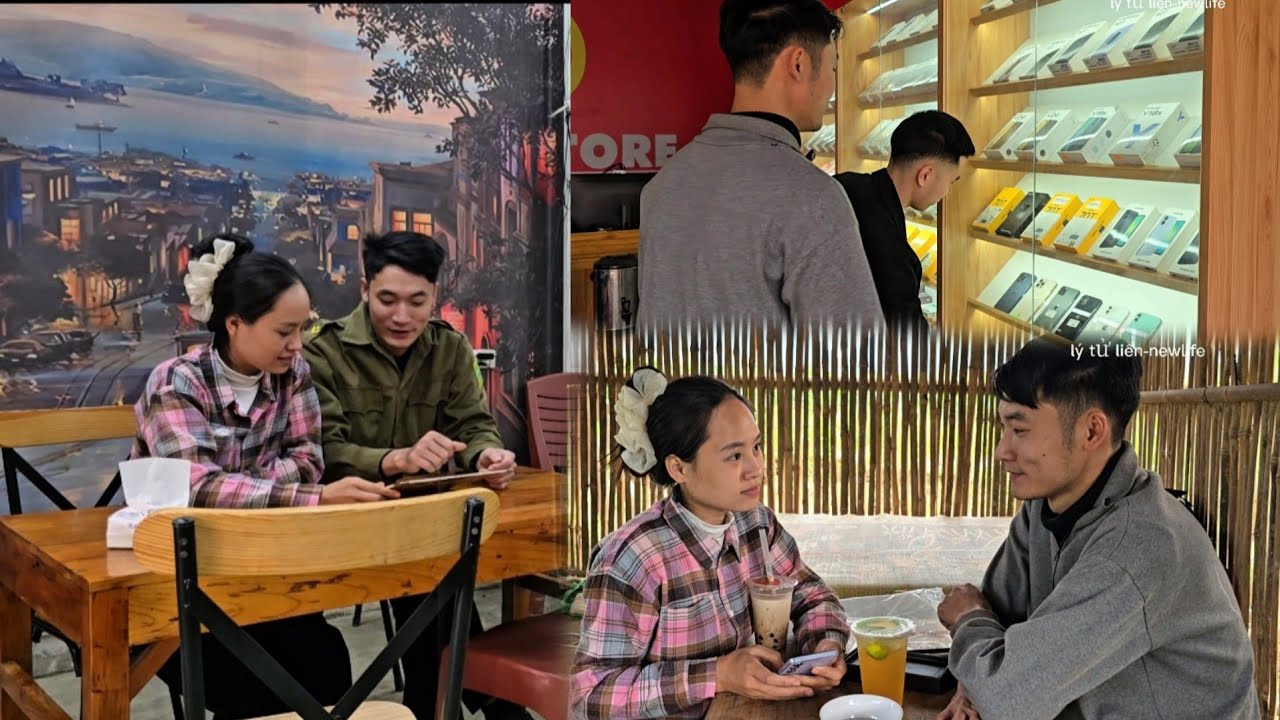 Tien took Ly Tu Lien out to eat. Tien bought Ly Tu Lien a new phone.