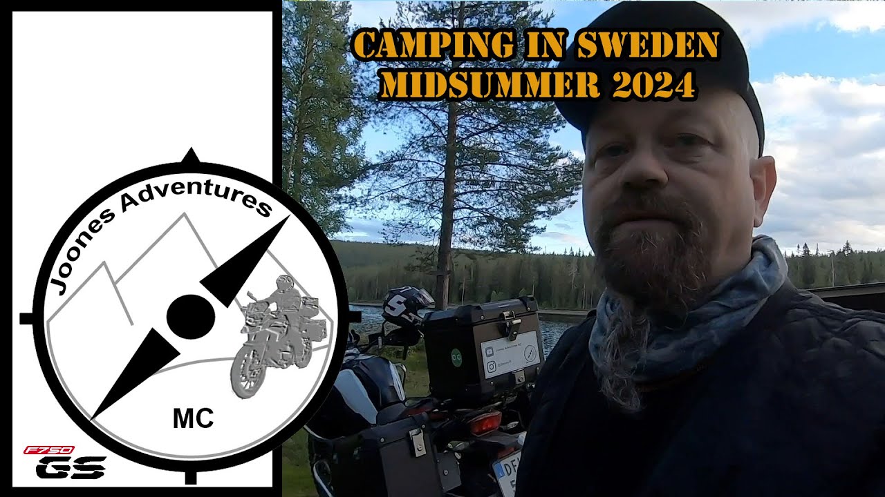 Motorcycle camping in Älvdalen,  Midsummer 2024, BMW F750GS