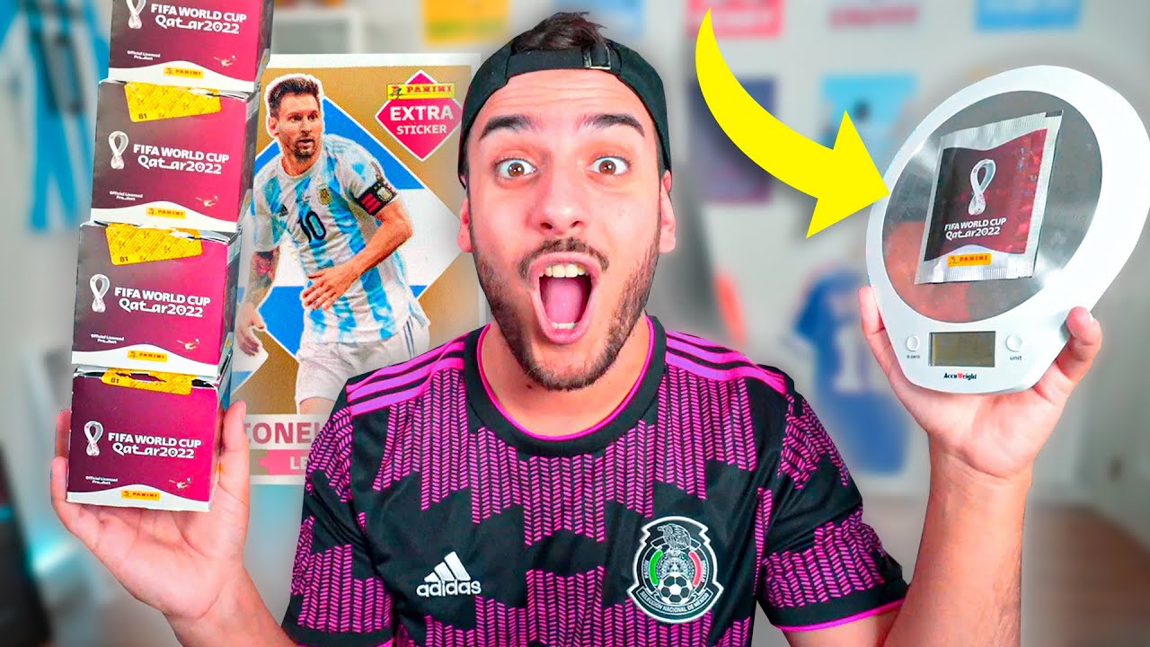ENCUENTRO EL EXTRA STICKER DORADO CON LA BASCULA (MUNDIAL 2022)