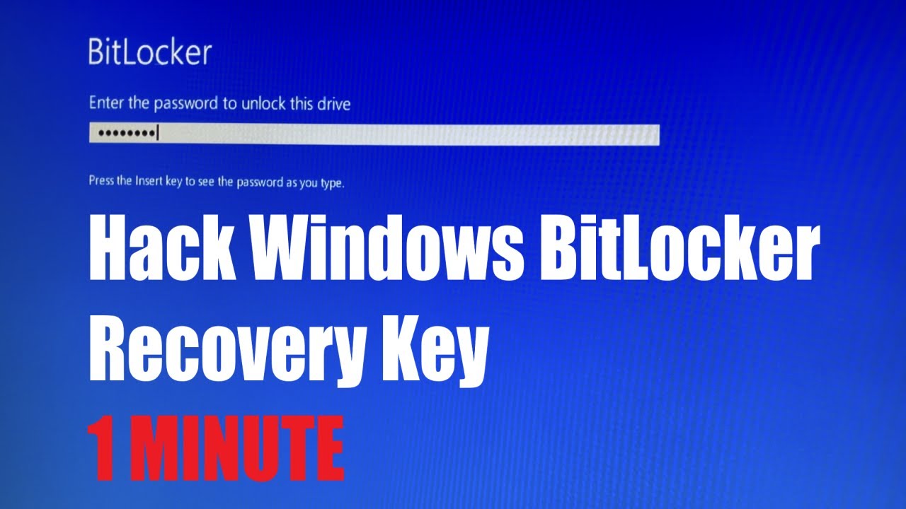 Разблокируйте, отключите и обойдите Windows BitLocker за ОДНУ МИНУТУ | Если вы ХОРОШО ПОДГОТОВЛЕНЫ
