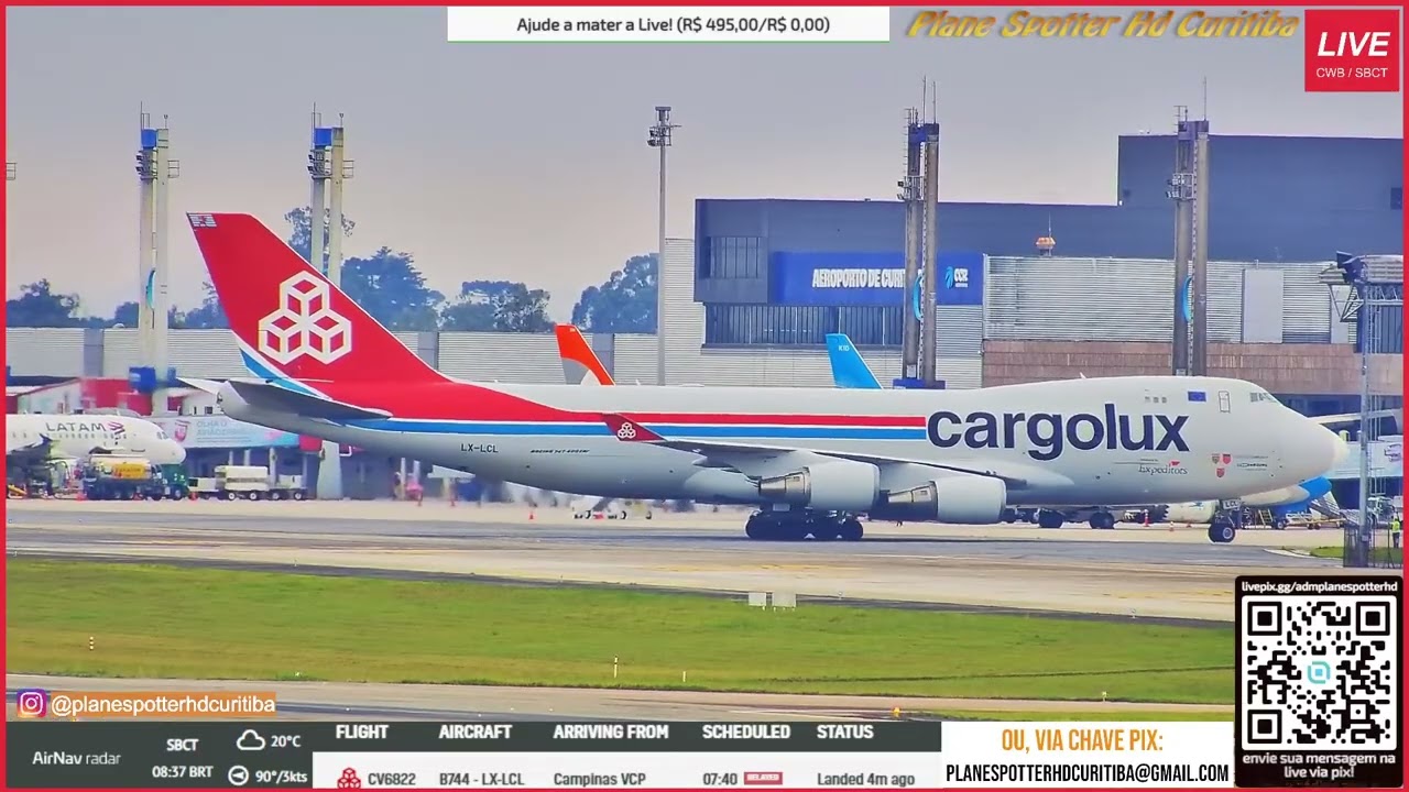 Pouso do 747 Cargolux (LX-LCL)