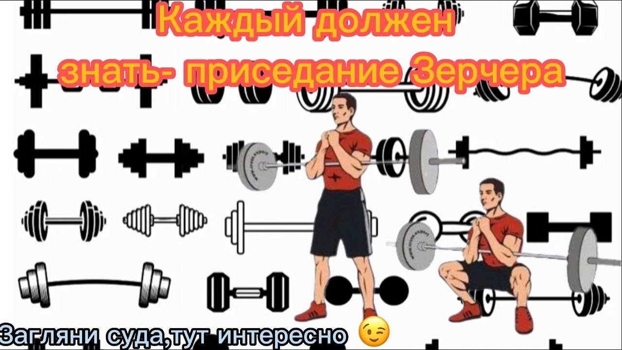 Каждый должен знать и делать-Приседание Зерчера.