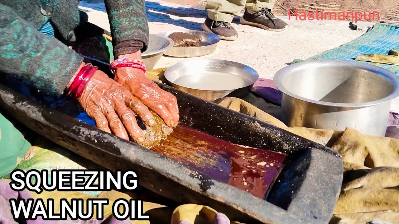 Old Technique to Make Walnut Oil in Himalayas || Okharko Tel Peldai