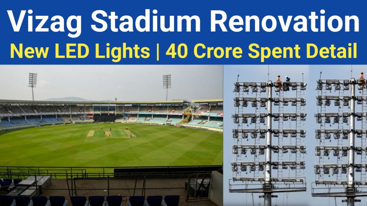 Breaking 🔴 Vizag Stadium 40 Crore Renovation IPL 2025 | New LED Lights, Boxes & Sanitation Set Up