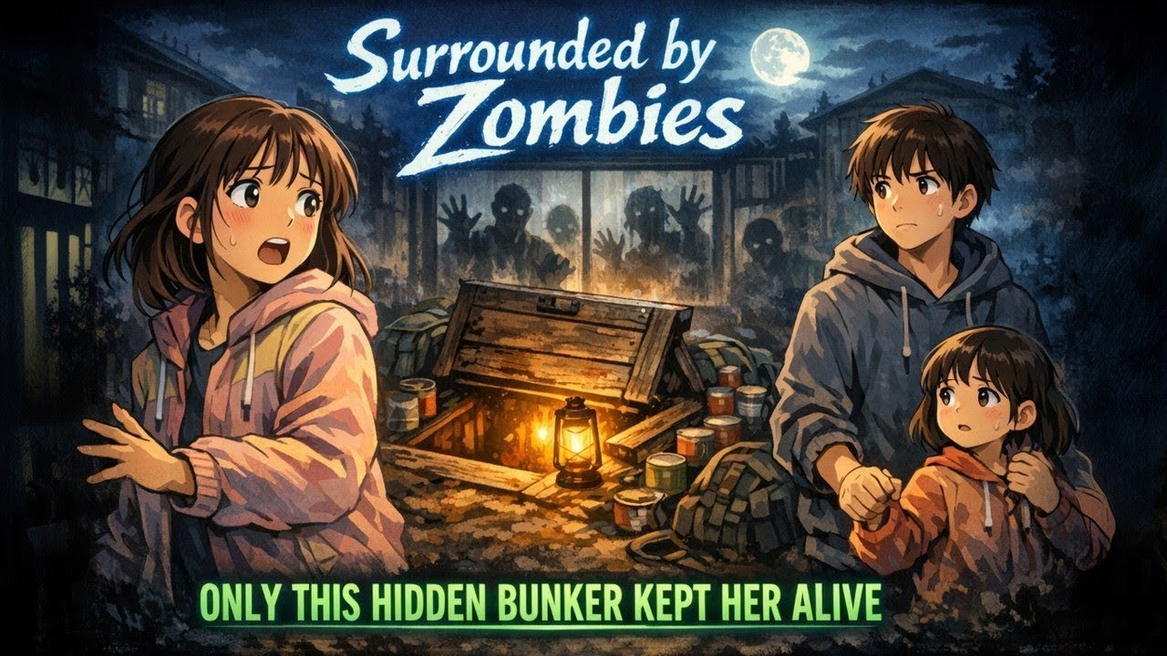 Chill Ghibli Winter Vibes|Cozy Zombie Apocalypse empy cabin with no human Ambience (4K Anime) part 1