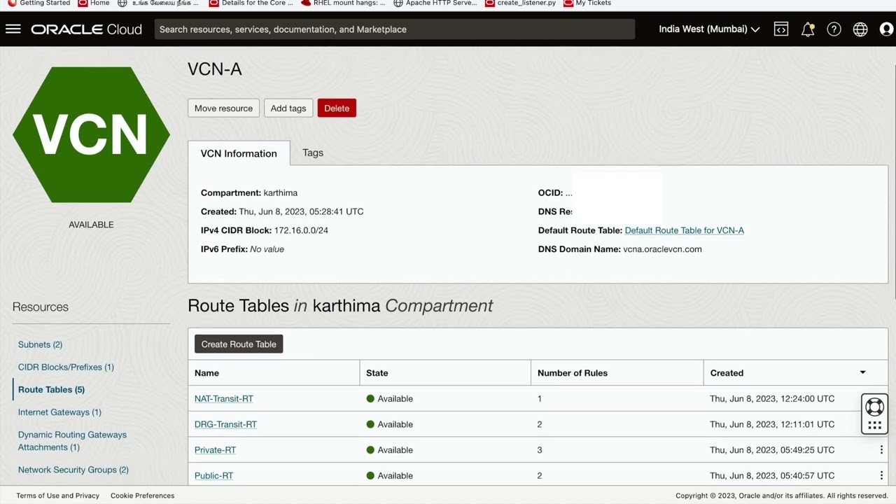 Mastering OCI Networking - Scenario 1 (Hub and Spoke with OCI Firewall)- Part B
