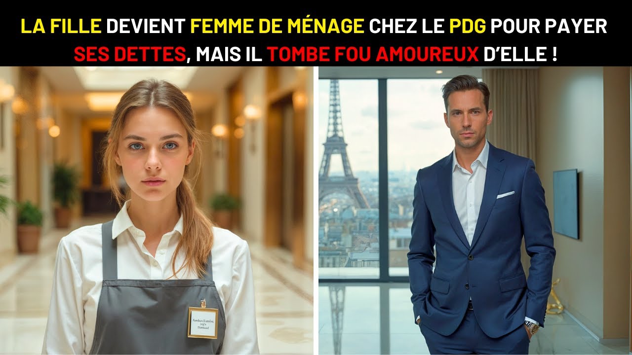 LA FILLE DEVIENT FEMME DE MÉNAGE CHEZ LE PDG POUR PAYER SES DETTES,MAIS IL TOMBE FOU AMOUREUX D’ELLE
