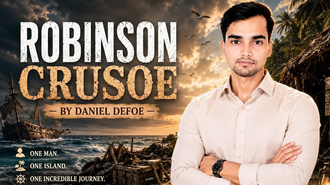 Robinson Crusoe By Deniel Defoe Complete Explanation in Hindi