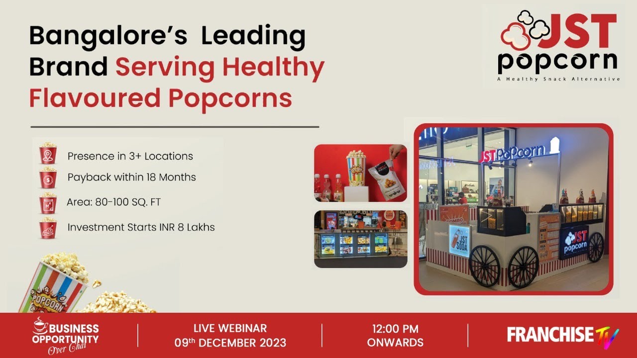 JST Popcorn : Franchise Opportunity | Healhty Flavored Popcorns
