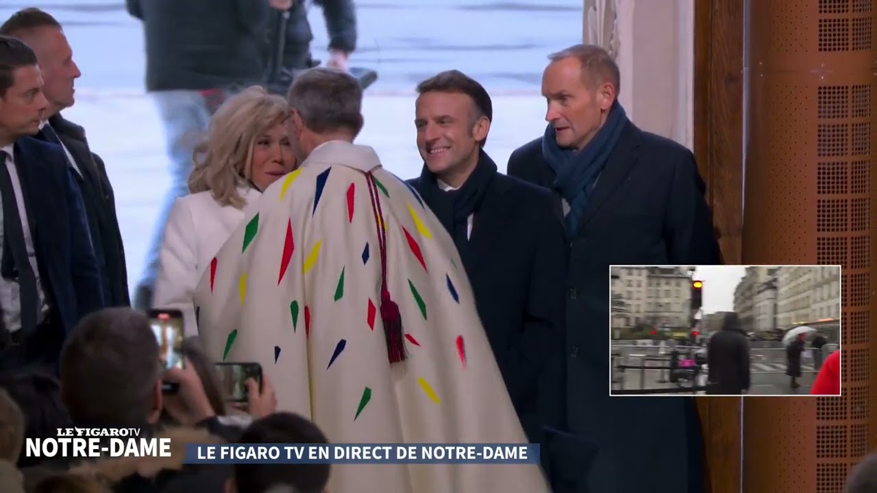Notre-Dame de Paris: Emmanuel Macron arrive à la messe inaugurale