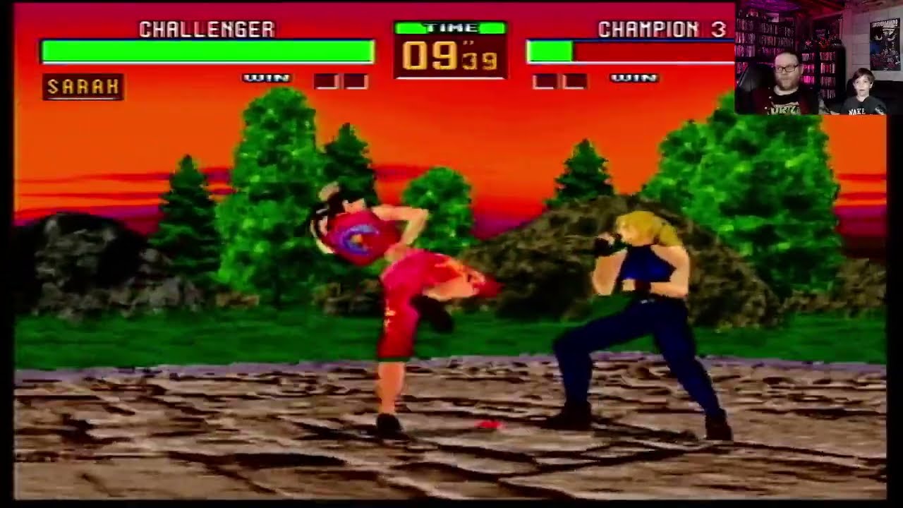 Playing Virtua Fighter on Sega Saturn with Freddy